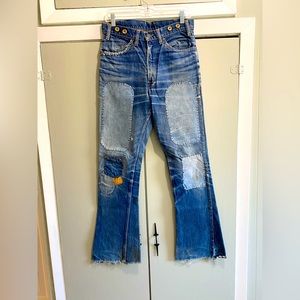 Unisex 70’s Vintage, Patch Work Levi’s